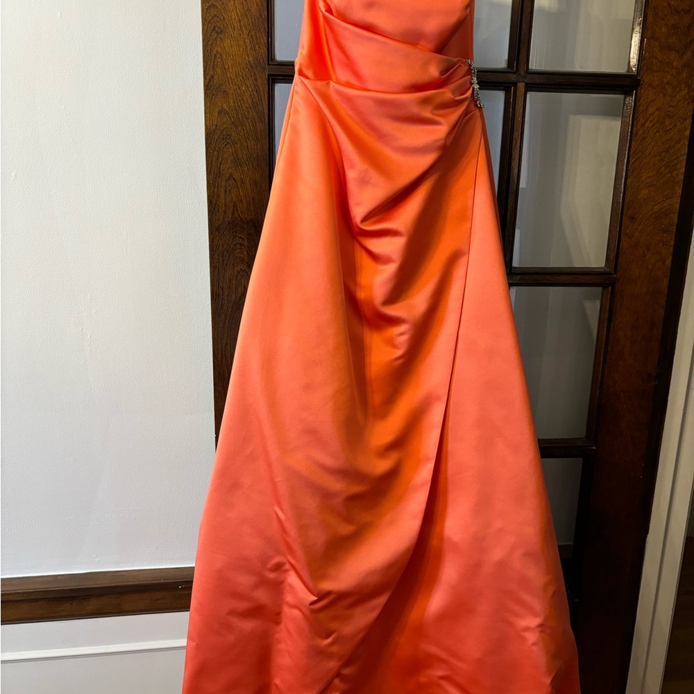 David's Bridal Orange Wedding Dress